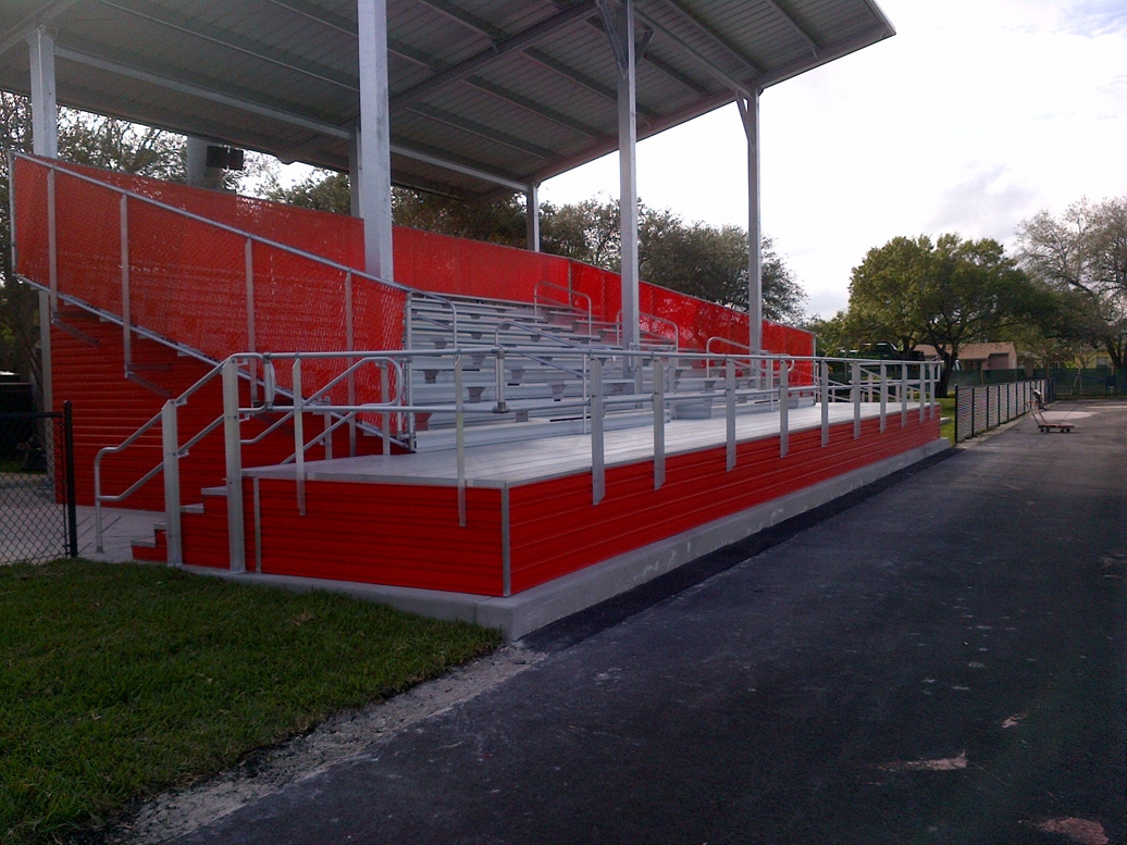 ELEVATED FOOTBALL BLEACHERS