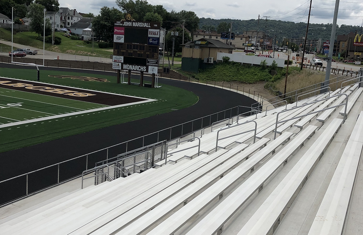 Aluminum bleacher seating