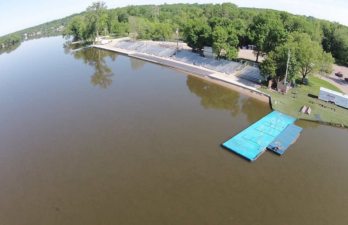 waterside bleacher seating