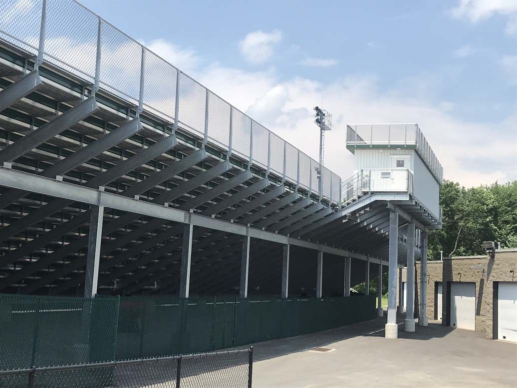 steel i-beams, blackhawks, aluminum bleachers