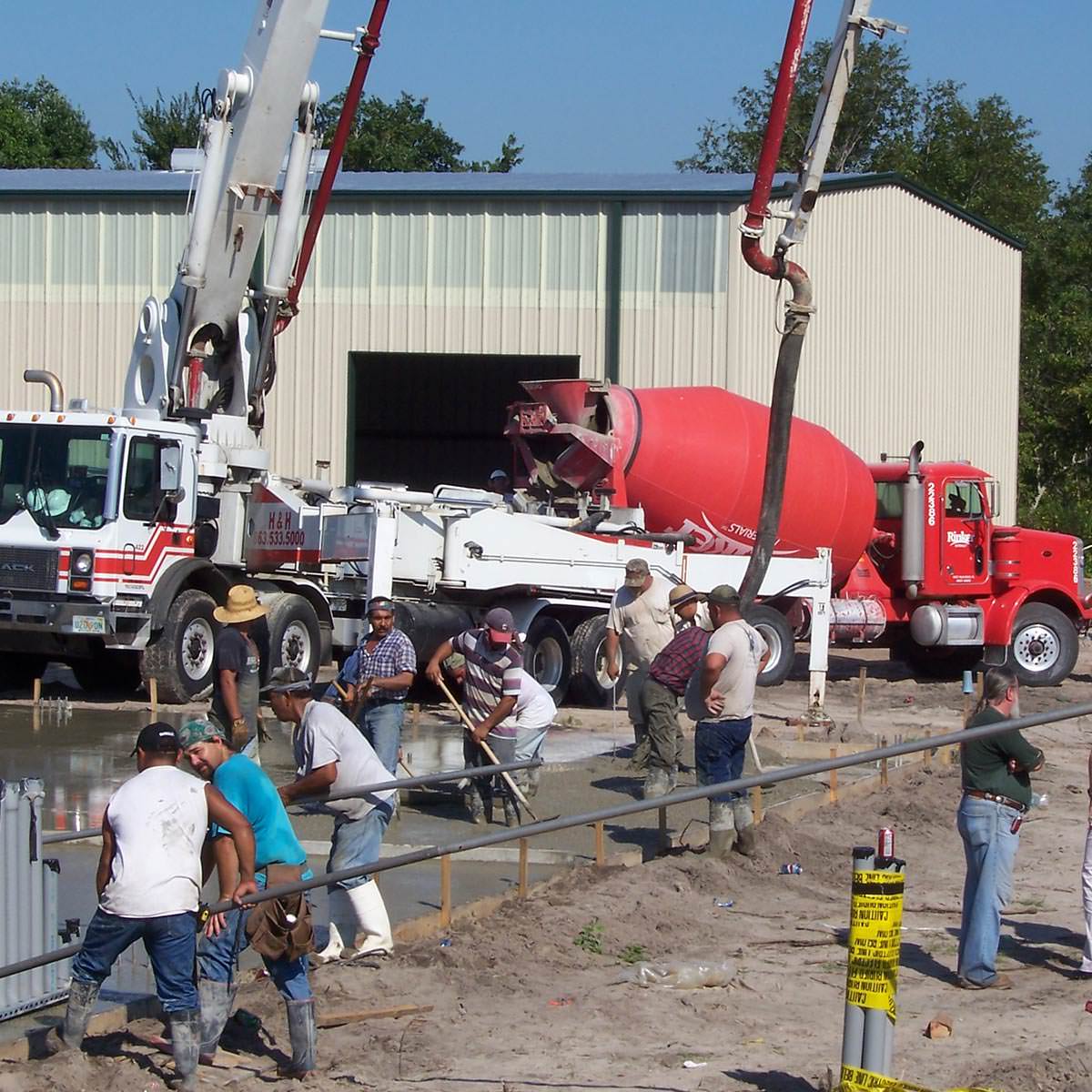 A view of the GT Grandstands construction