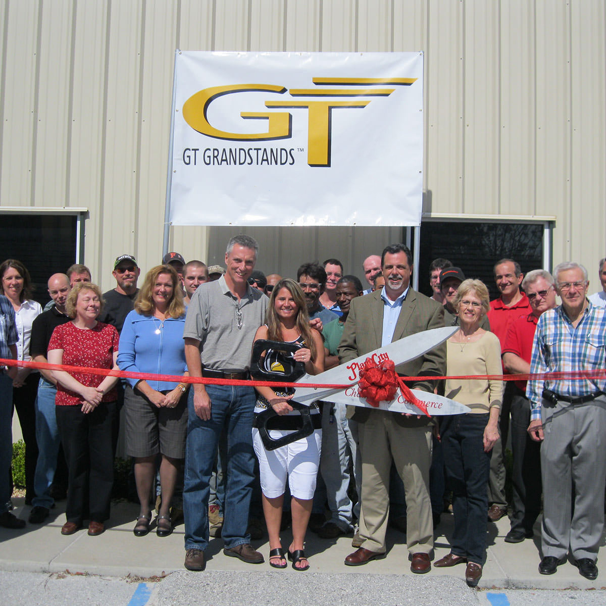 The GT Grandstands ribbon cutting